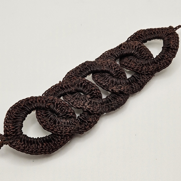 VINTAGE Unique Handmade Woven Wide Bracelet Freshwater Pearls - Picture 7 of 8